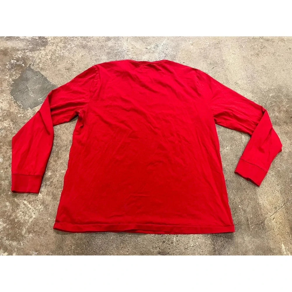 Polo Ralph Lauren Slim Fit Shirt Mens XL Red Cotton Embroidered Logo Long Sleeve